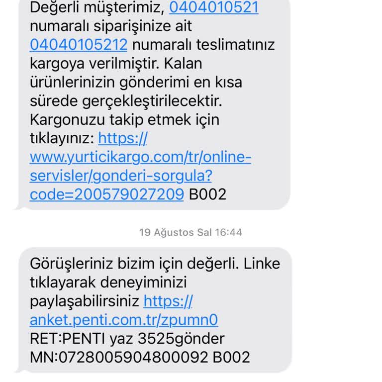 Penti Siparişimde Eksik Ürünler 11 Gündür Gönderilmedi