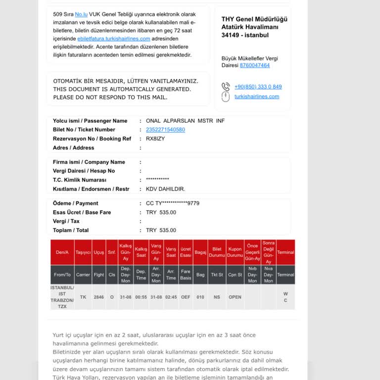 Bilgilendirme Eksikliği Nedeniyle Uçağı Kaçırdık, Mağduriyetimizin Giderilmesini Talep Ediyoruz