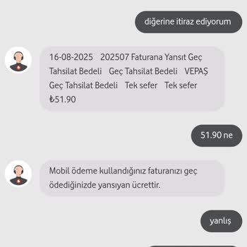 Fatura Bilgilendirmesi Yapılmadan Ek Ücret Ve Yetersiz Müşteri Hizmeti
