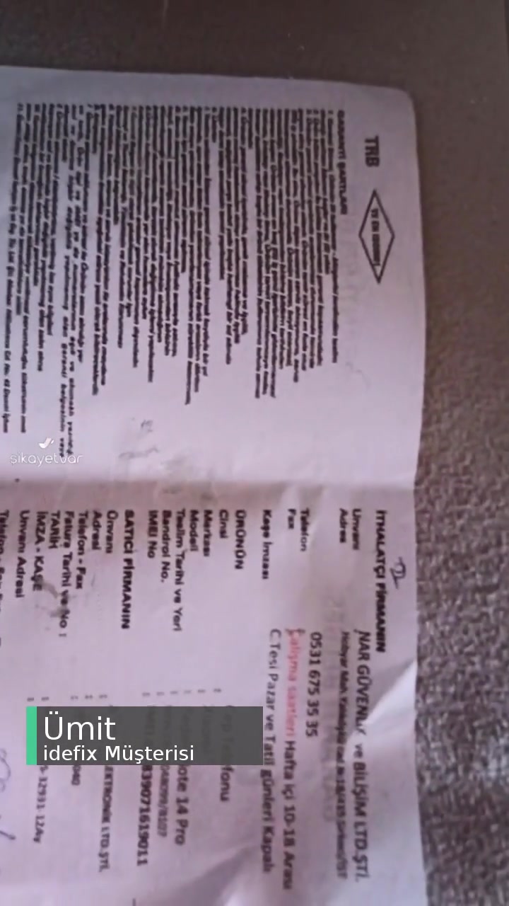 idefix Aracılığıyla Alınan Telefon Klonlanmış! videonun kapak resmi