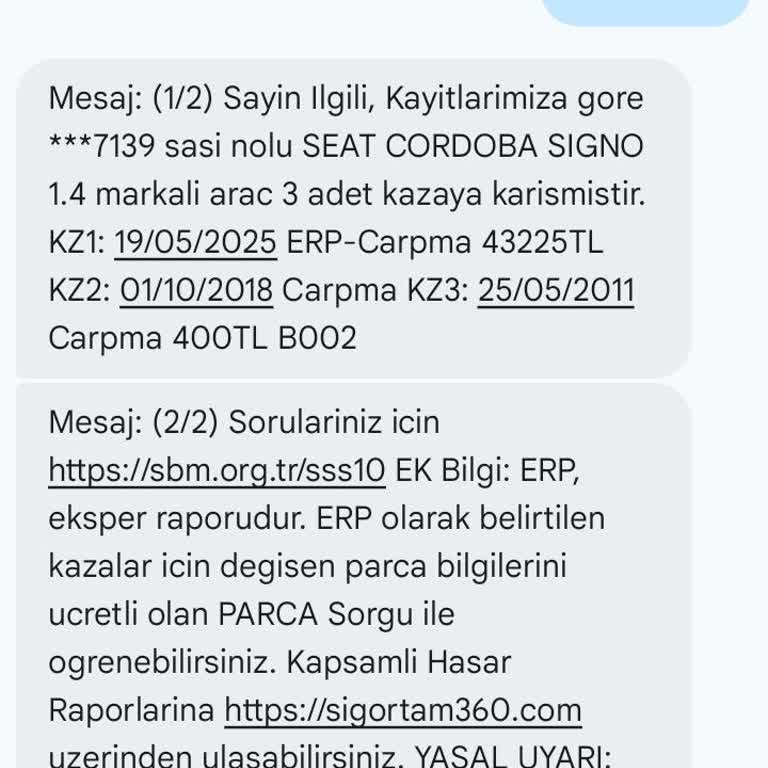 Corpus Sigorta Yanlış Hasar Kaydı Nedeniyle Mağduriyet Yaşıyorum