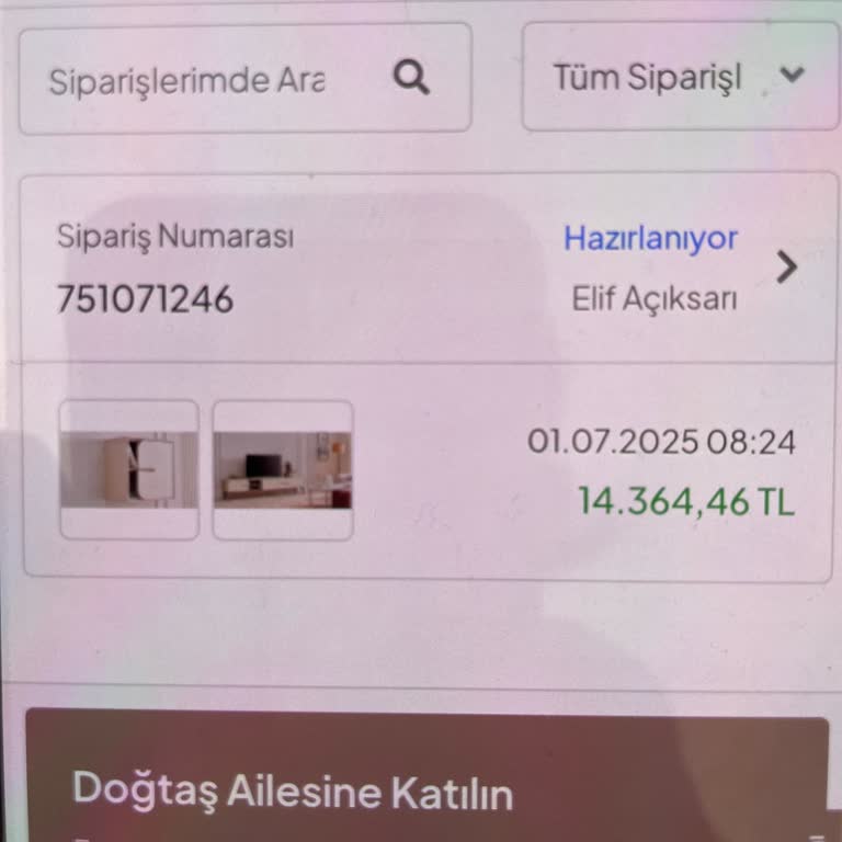 Doğtaş TV Ünitesi Siparişim 63 Gündür Teslim Edilmedi Bilgi Alamıyorum