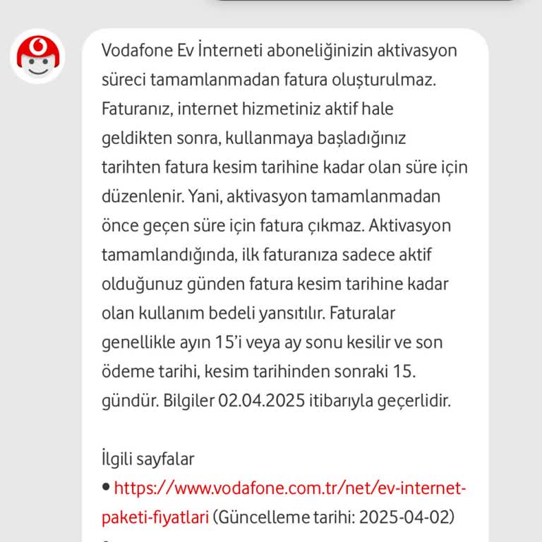 Vodafone Net Aktivasyon Süreci Uzadı, Fatura Ve Açıklama Bekliyorum