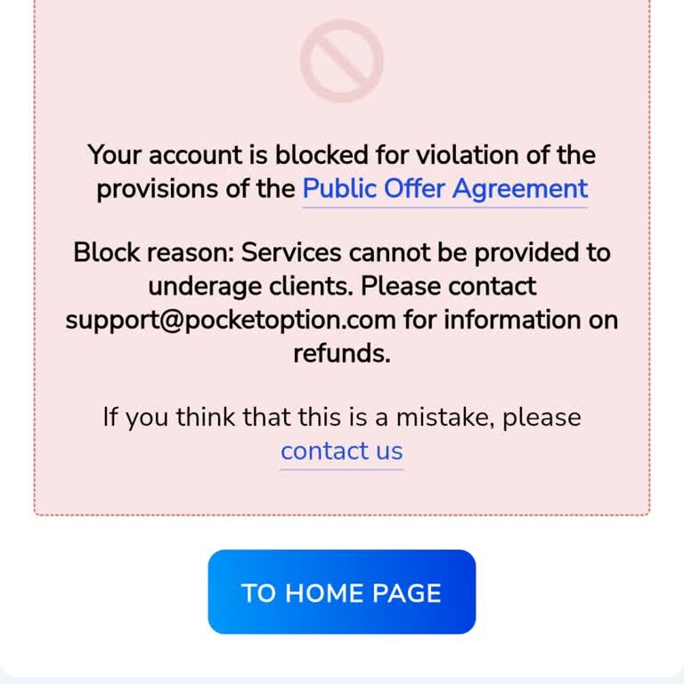 Pocket Option Blocked My Account and Took My Balance Without Reason