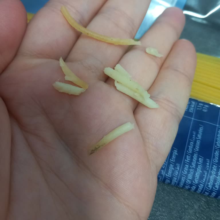 Mutlu Makarna Makarnada Siyahımsı Yapışkan Maddeyle Karşılaşmak Endişe Verici