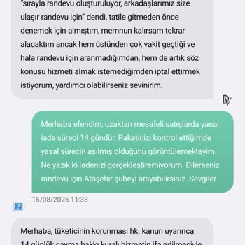 3000 TL Ödedim Hizmet Alamadım İade De Yapılmıyor