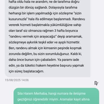 3000 TL Ödedim Hizmet Alamadım İade De Yapılmıyor