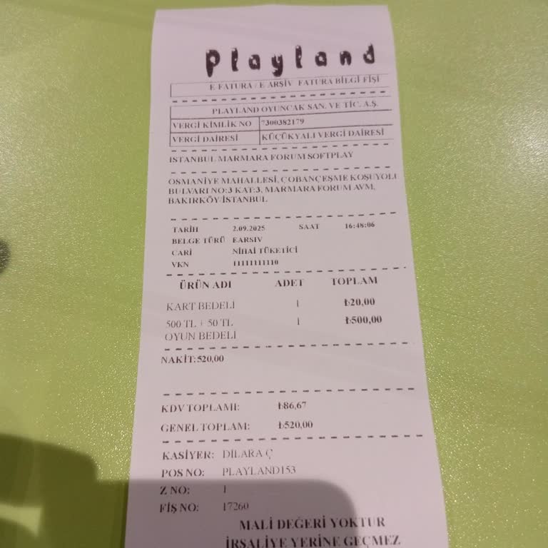 Oyun Parkında Ekstra Kart Ücreti Ve İlgisiz Çalışanlar Nedeniyle Memnuniyetsizlik