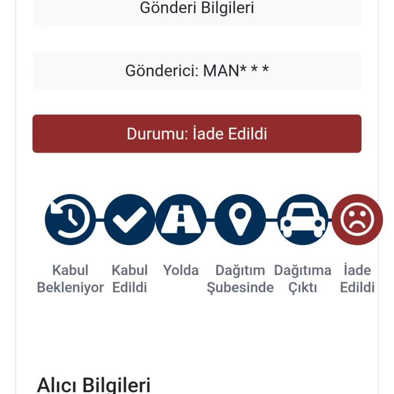 Kargom Bilgilendirme Yapılmadan Geri Gönderildi