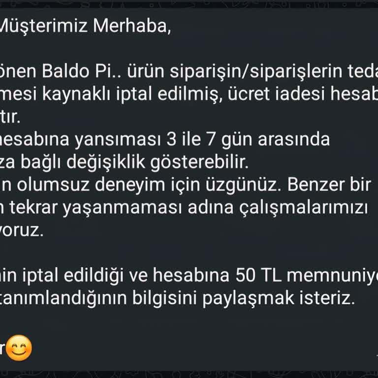 Stokta Görünen Ürün Teslim Edilmedi, İade Gecikti