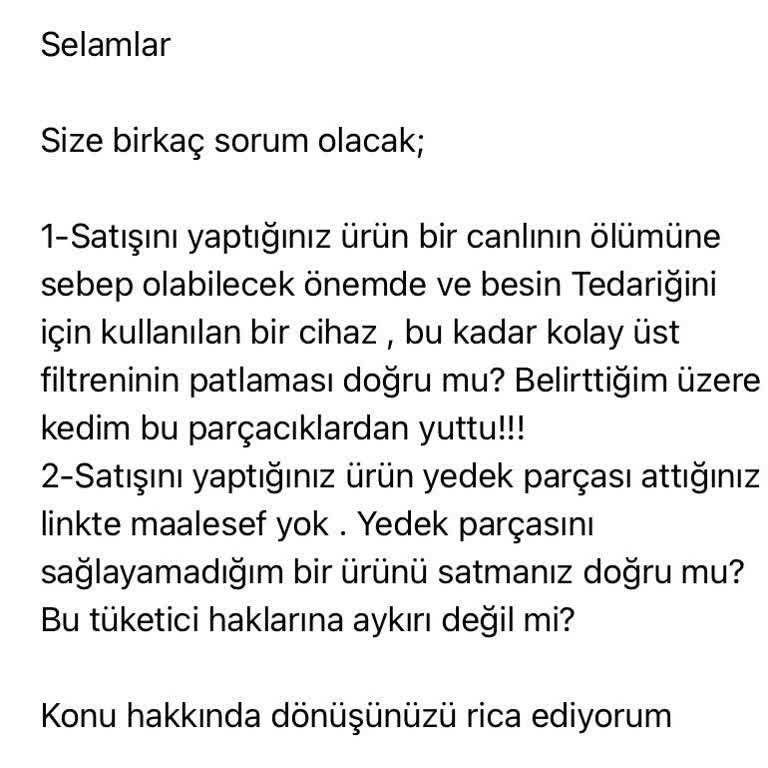Kedi Su Pınarı Filtre Sorunu: Sağlıksız Ürün Ve Yedek Parça Krizi