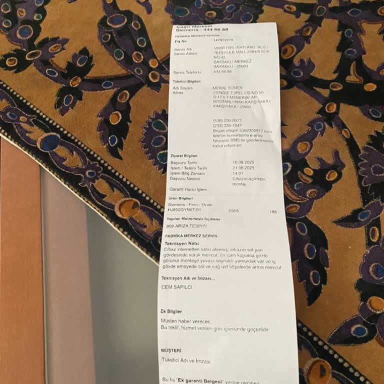 Hasarlı Gelen Fırın Ve İade Sürecinde Yaşanan Gecikme