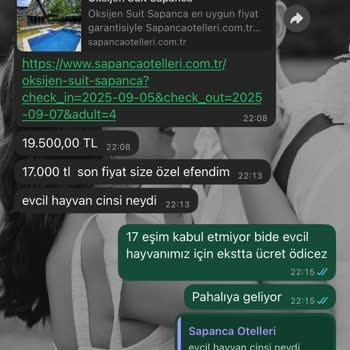 Sapancaotelleri.comdan Alınan Rezervasyonda Dolu Tesis Ve Mağduriyet Yaşadık