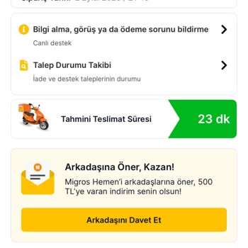 Migros Hemen Siparişim Teslim Edilmedi, Mağdur Oldum