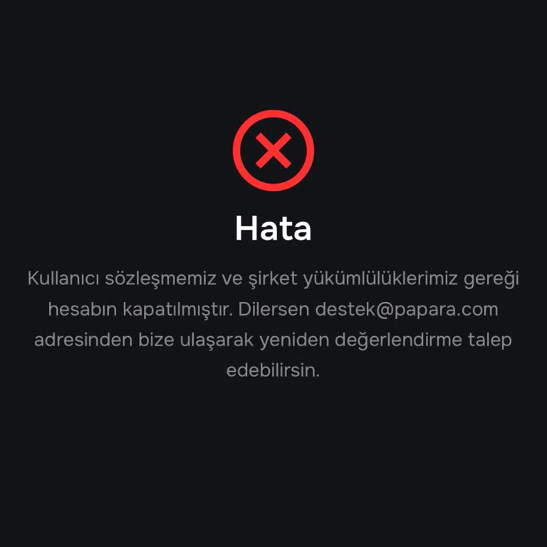 Papara Card Kapatıldıktan Sonra 3 Haftadır Param İade Edilmiyor Erişimim Engellendi!