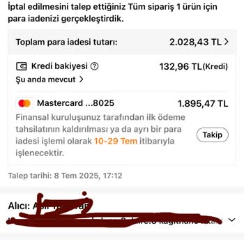Temu'dan İptal Edilen Siparişin İadesi İki Aydır Kartıma Yapılmadı