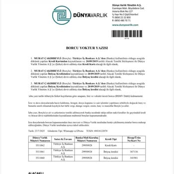 Borç Kapatıldığı Halde 8 Aydır Riskli Müşteri Olarak Görünüyorum