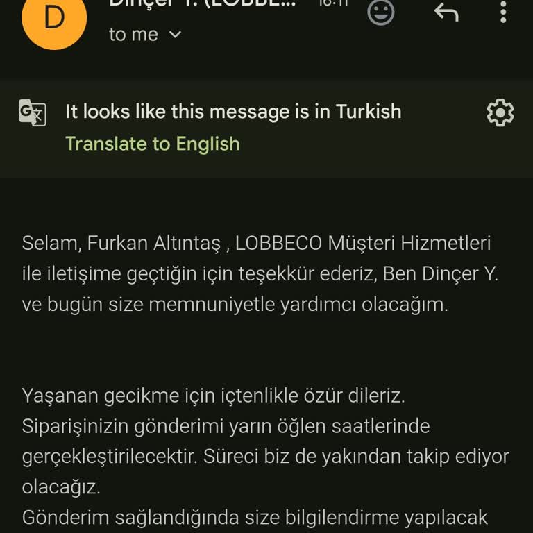 Lobbeco Siparişim Gönderilmedi, Hiçbir Şekilde Bilgilendirme Yapılmadı