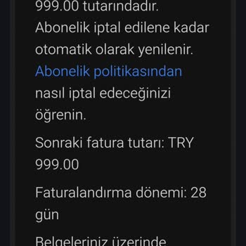 Onayım Olmadan Yüksek Ücret Çekildi, İade Ve Abonelik İptali Talebim Var