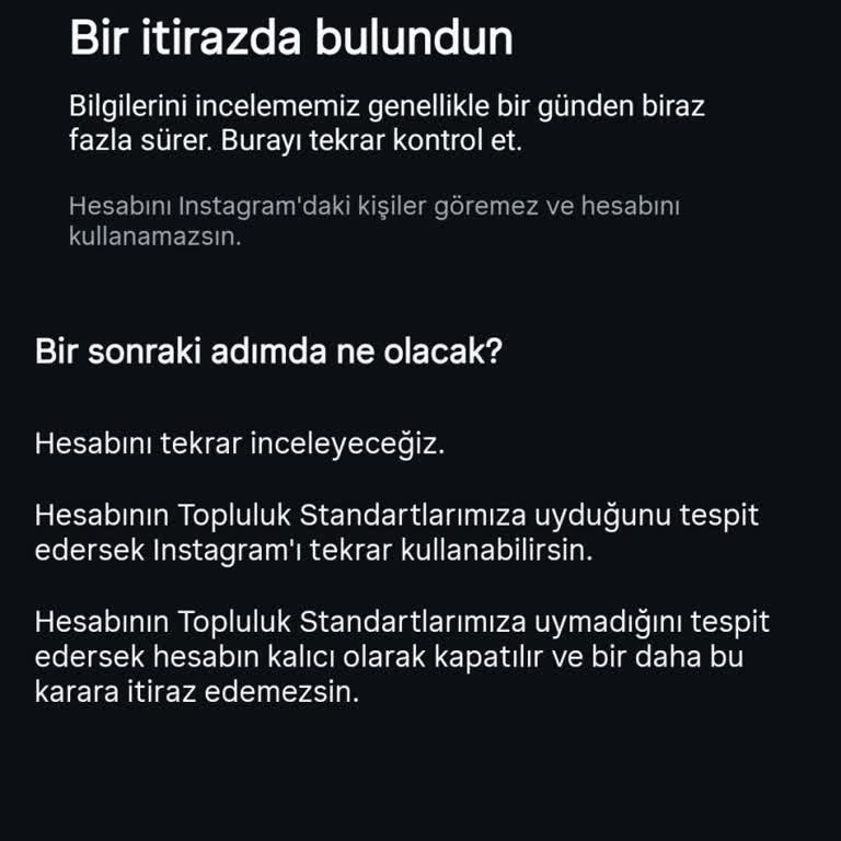 Instagram Hesabımın İncelemesi Uzadı, Mağduriyet Yaşıyorum
