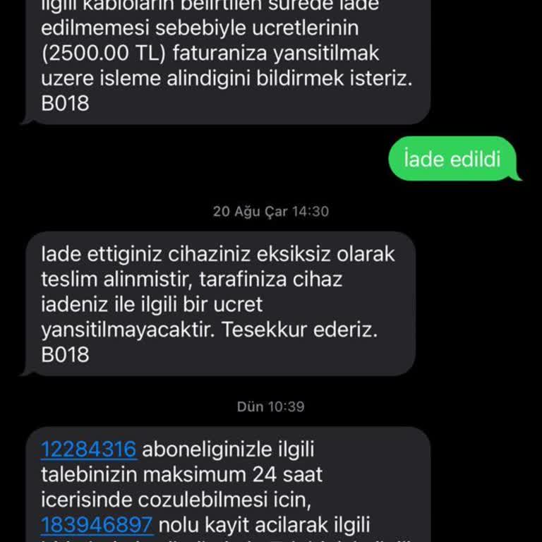 Teslim Edilen Cihazlar İçin Haksız Yere Yüksek Fatura Çıkarıldı