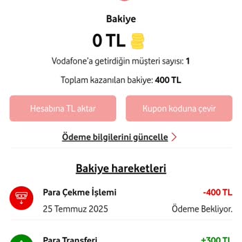Kazandığım Vodafone Kampanya Ödülü Aylardır Ödenmiyor, Çözüm Bekliyorum