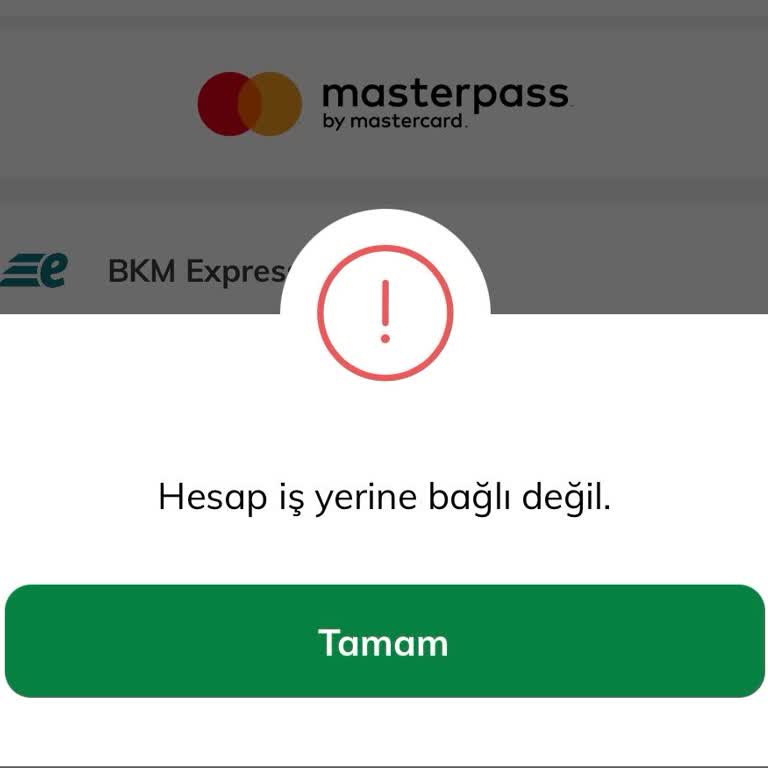 Masterpass Hatası Nedeniyle Ödeme Yapamıyorum