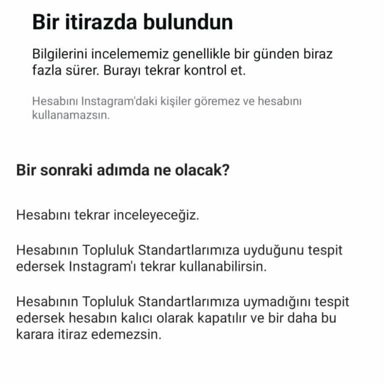 Instagram Hiçbir Gerekçe Olmadan Hesabım İncelemeye Alındı Ve Mağdur Edildim