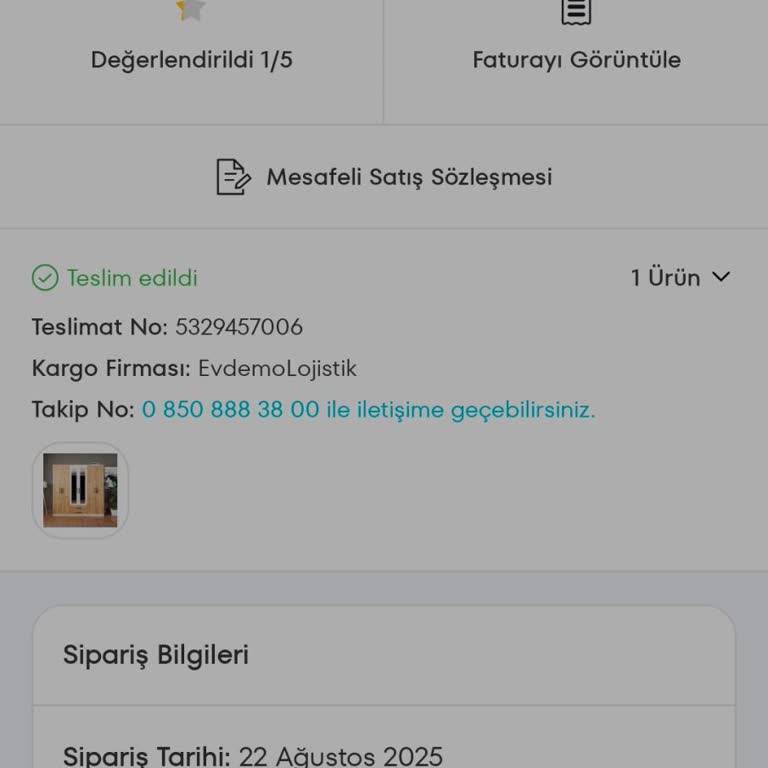 Hasarlı Gardırop Teslimatı Ve İlgisiz Müşteri Hizmetleri Nedeniyle Mağduriyet