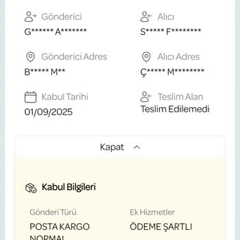 PTT Kargo Teslimatında Sürekli Yanlış Adres Yok Bildirimi Sorunu