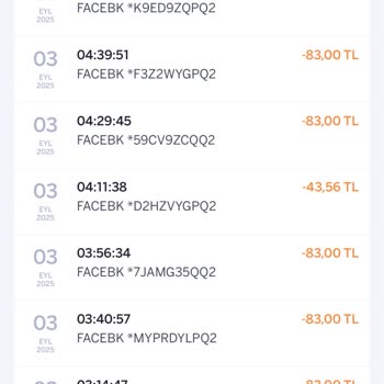 Facebook Hesabımdan Bilgim Dışında Çoklu Kredi Kartı Çekimi Ve İade Talebi