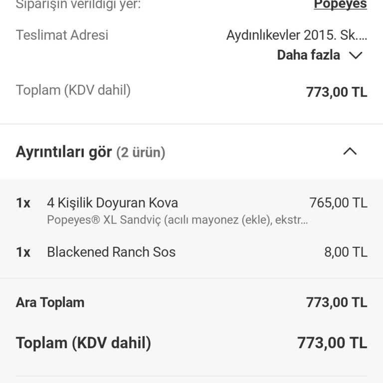Yanlış Ve Eksik Sipariş, Ulaşılamayan Şube: Popeyes'tan İade Ve Özür Bekliyorum