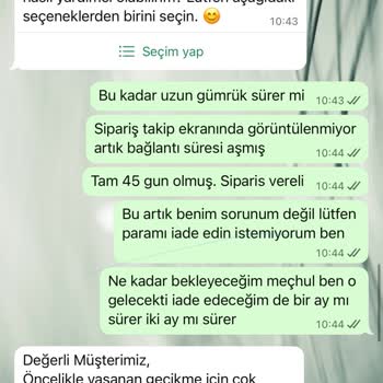 70 Gündür Teslim Edilmeyen Termos Ve İade Talebim Cevapsız Kaldı