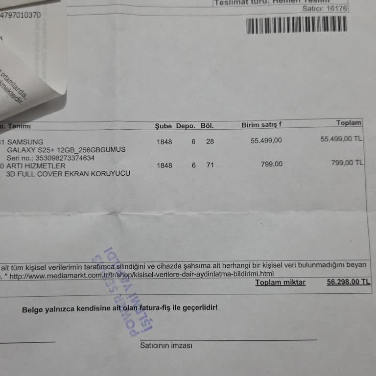 Media Markt Samsung S25 Plus Kamera Sorunu Ve İade Talebine Ret