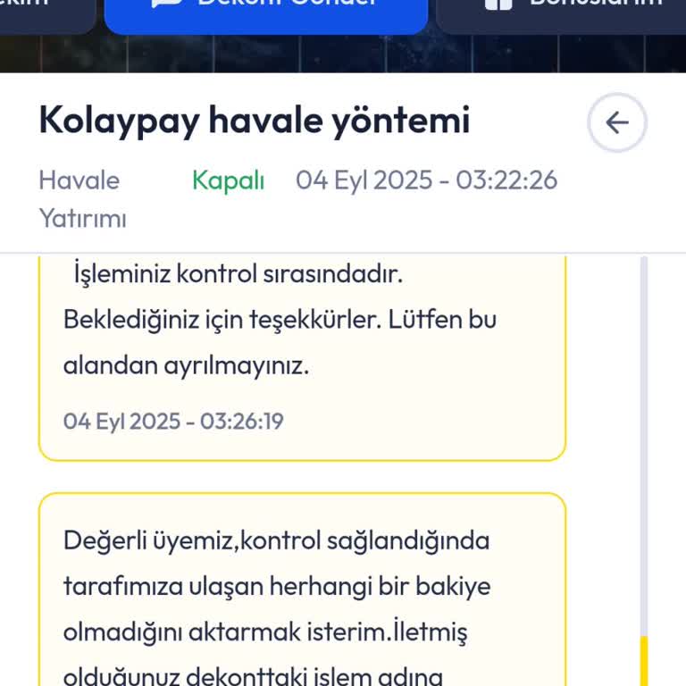 Yatırdığım Paralar Hesabıma Geçmiyor, Destek Sorunu Çözmüyor