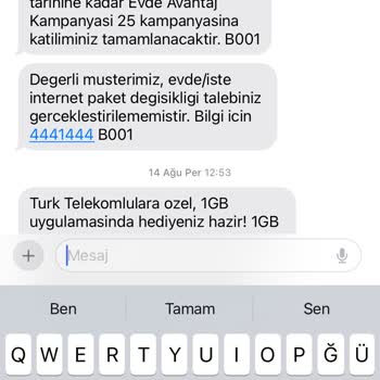 Teklif Edilen Paketlerin Tek Taraflı İptali Ve Yüksek Fatura Mağduriyeti