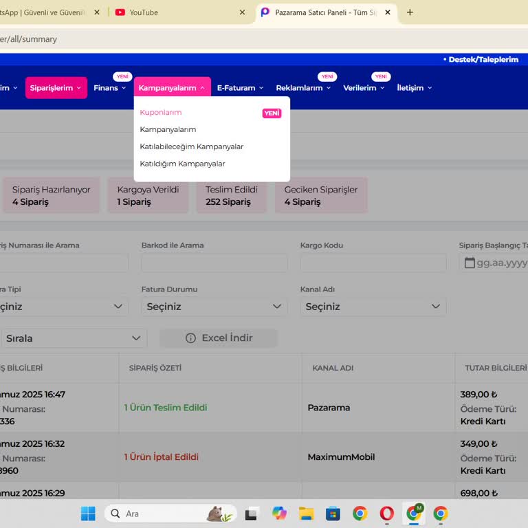 Pazarama'da Hak Ediş Ödemeleri Gecikiyor, Mağduriyetim Giderilmiyor