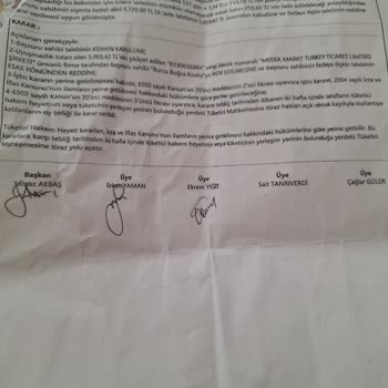 Hakem Heyeti Kararına Rağmen Ücret İadem Yapılmıyor Mağdur Ediliyorum