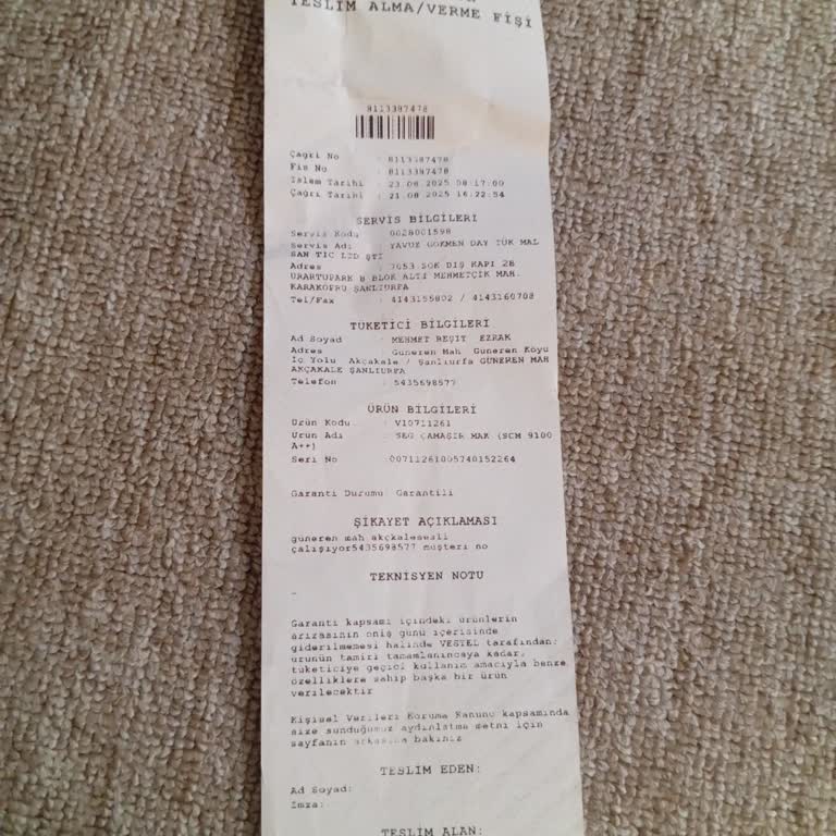 Garanti Kapsamındaki Çamaşır Makinemin Arızaları Servisle Çözülemiyor