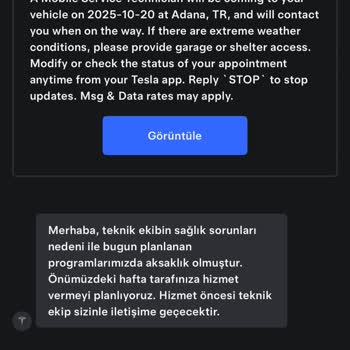 Tesla Mobil Servis Randevusunda Tekrarlayan Gecikmeler Ve Yetersiz Müşteri Desteği Nedeniyle Yaşanan Mağduriyet