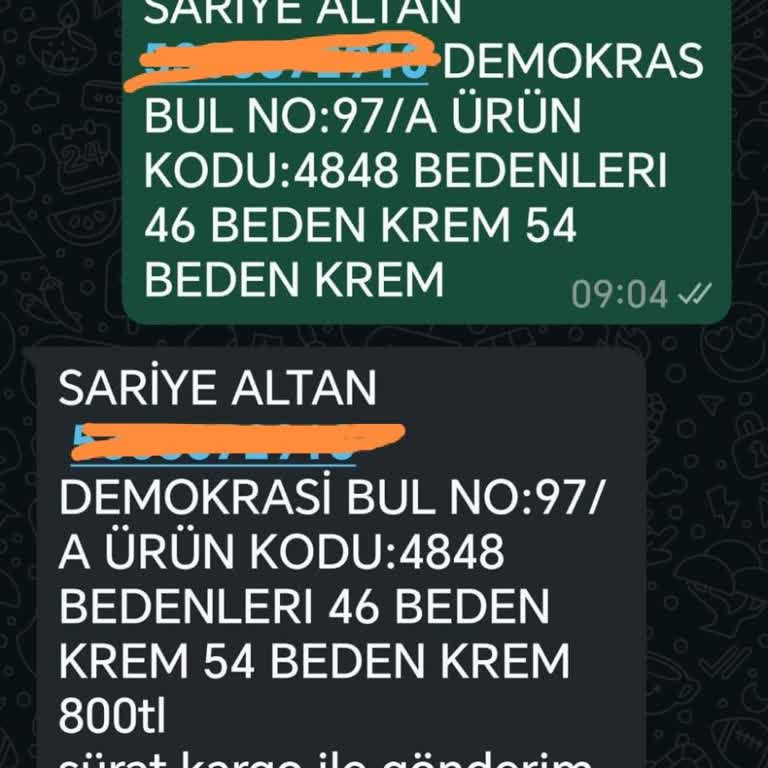 Sipariş Ettiğim Tunikler Yanlış Beden Ve Renkte İade Talebime Dönüş Yapılmıyor