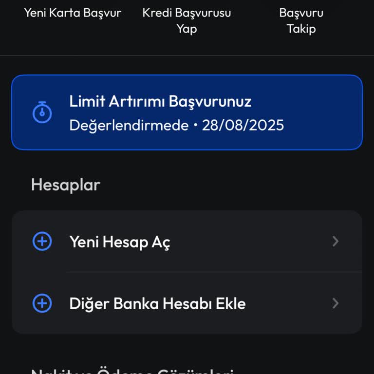 Kredi Kartı Limit Artış Talebim Sonuçsuz Kaldı, İşlem İptali İstiyorum