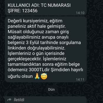 Almadığım Eğitim İçin Haksız Ödeme Ve Hukuki Tehditlerle Rahatsız Edilmek