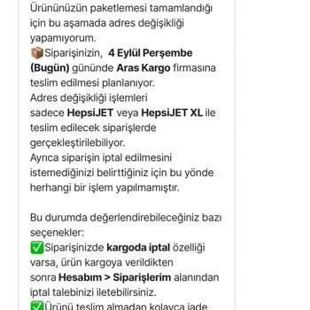 Adres Değişikliği Yapılamıyor, Teslimat Gecikiyor Ve Çözüm Sunulmuyor