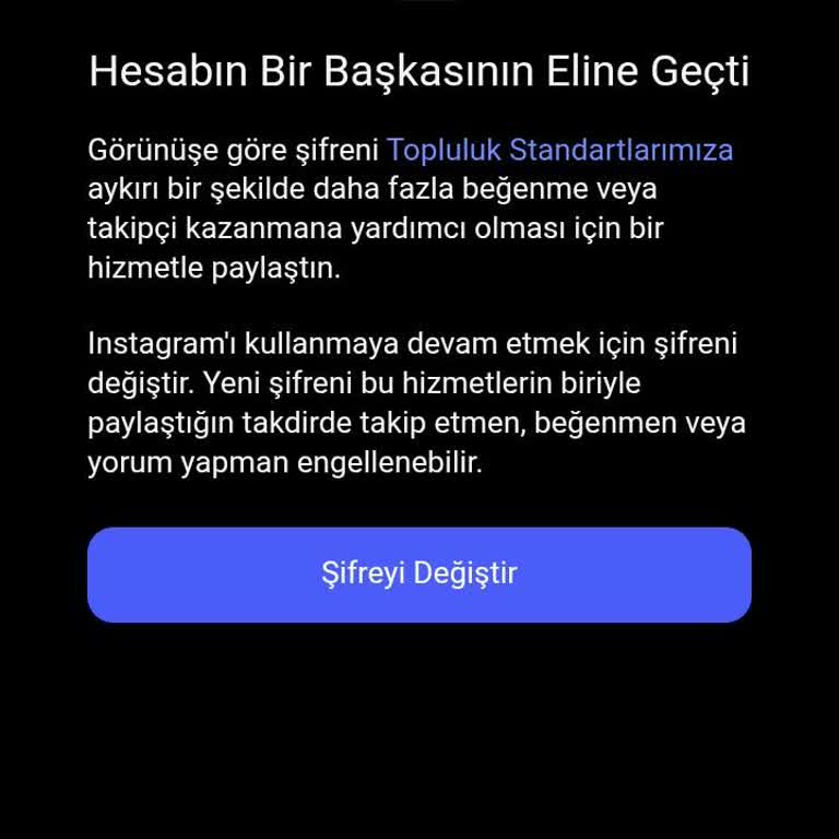 Instagram Şifre Sıfırlama Hatası Nedeniyle Hesaba Erişim Sağlanamıyor