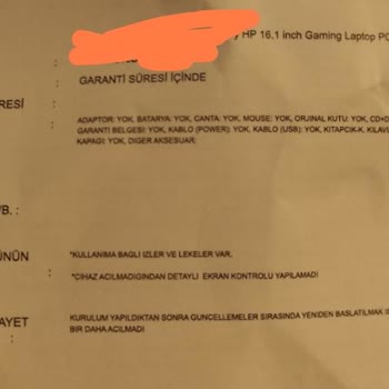 Sıfır Aldığım HP Laptop İlk Günden Arızalı Ve Serviste Bekletiliyor
