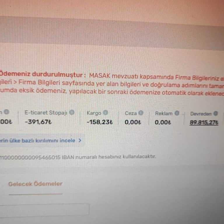 Trendyol Mağaza Ödemem 4 Aydır Yapılmıyor, Mağduriyetim Giderilmiyor