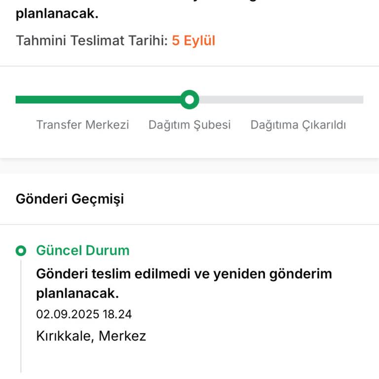 Aras Kargo Kırıkkale Şubesi Teslimat Gecikmesi Ve İletişim Sorunu