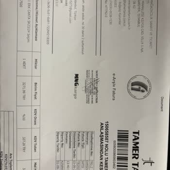 Sipariş Edilen Çantanın Eksik Ve Kullanılmış Gibi Teslim Edilmesi, Paketleme Sorunu Ve Fatura Tutarsızlığı