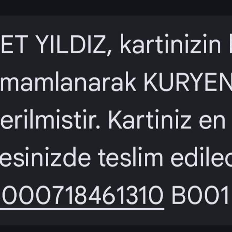 Kredi Kartım Teslim Edilmiyor, Bilgilendirme De Yapılmıyor